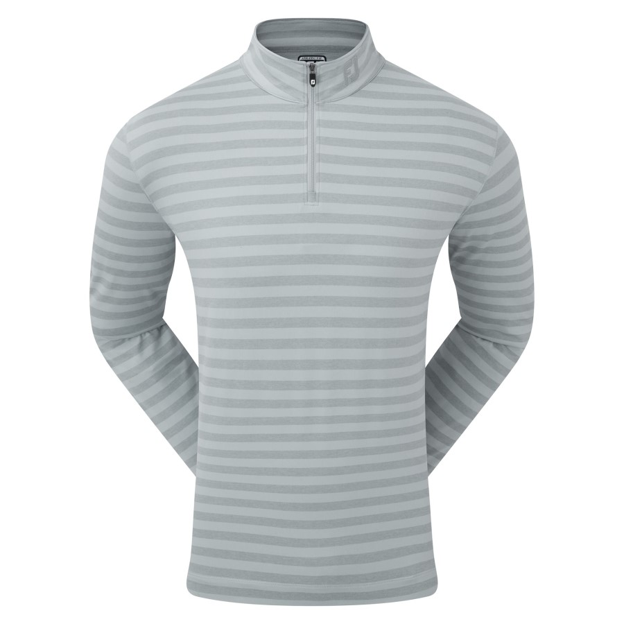 Footjoy Norge Fersken Jersey Tonal Stripe Chill-out Grå