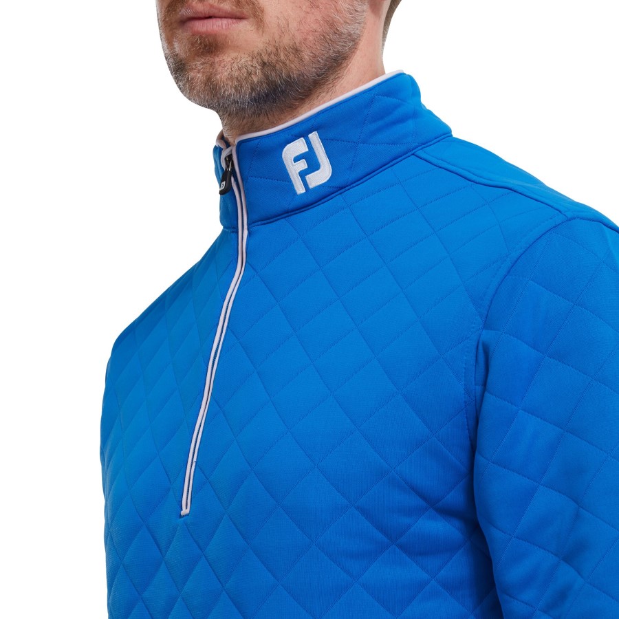 Blå-hvit Footjoy Norge Fj Diamond Jacquard Chill-out