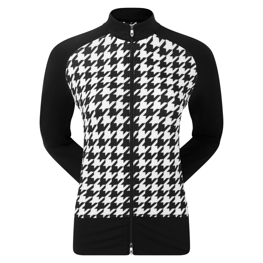 Footjoy Norge Svart-hvit Kvinners Houndstooth Mellomlag
