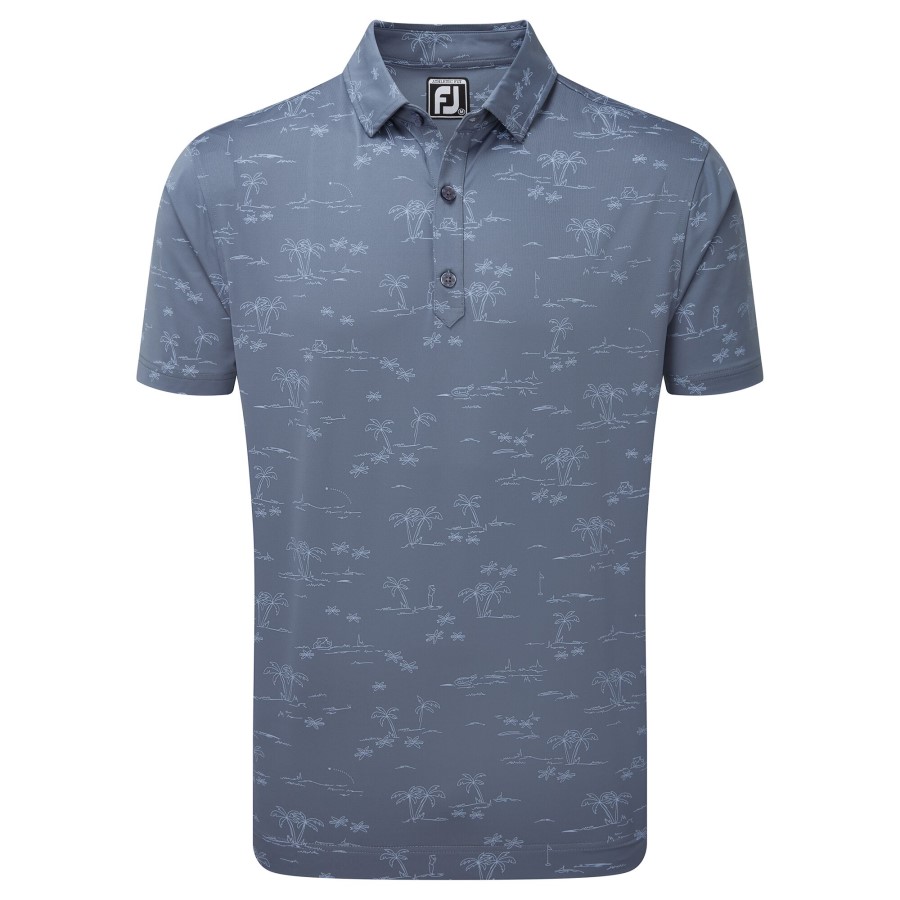 Footjoy Norge Tropic Golf Lisle Bluestone-denim