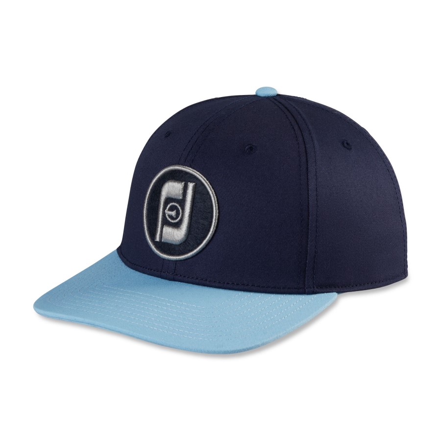 Footjoy Norge Marine-lyseblå Fj Heritage Flat Brem Cap