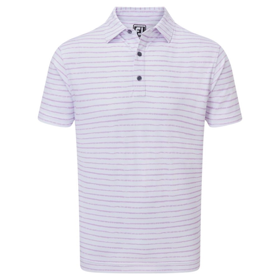 Footjoy Norge Hvit-lavendel Chalk Link Print Pique