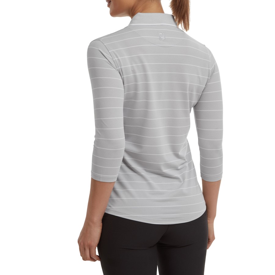 3-4 Ermer Nålestripe Pique Grå Footjoy Norge