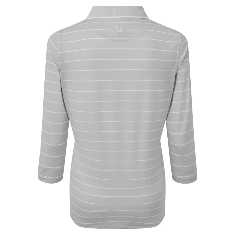3-4 Ermer Nålestripe Pique Grå Footjoy Norge
