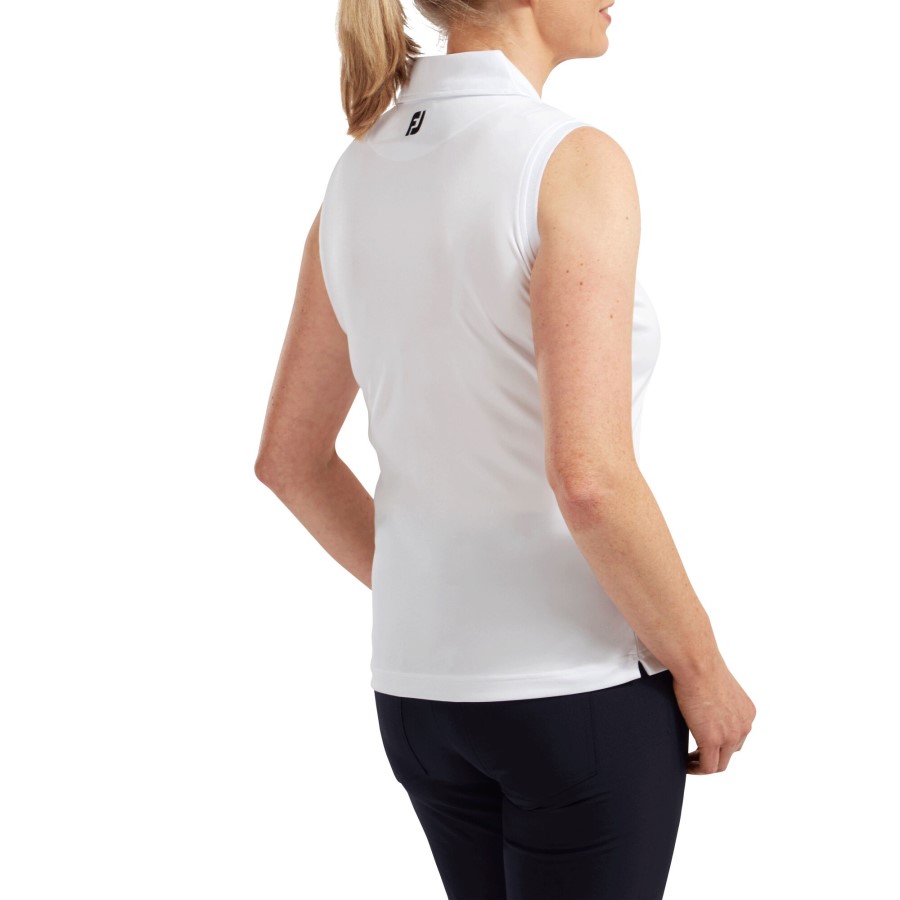 Hvit Interlock Ermeløs Solid Dame Footjoy Norge