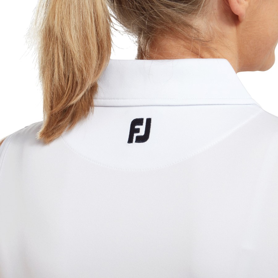 Hvit Interlock Ermeløs Solid Dame Footjoy Norge