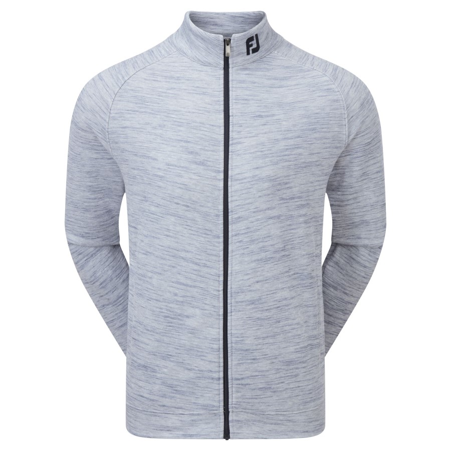 Footjoy Norge Navy Space Dye Fleece Mellomlag Med Full Glidelås