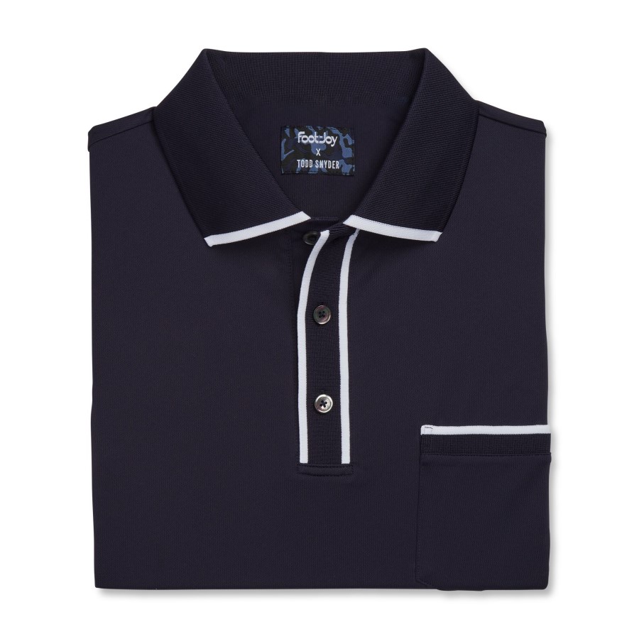 Footjoy Norge Navy Tippet Pique Polo