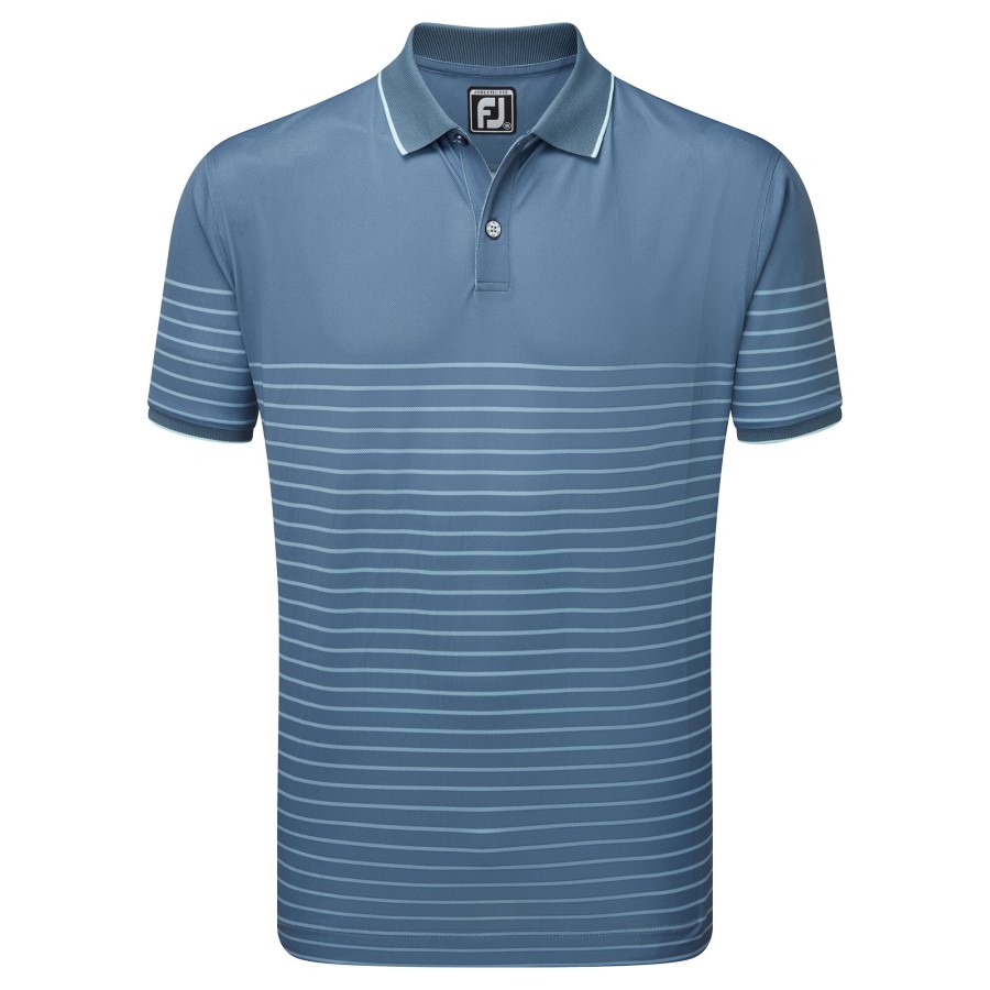 Bluestone-denim-azur Footjoy Norge Breton Stripe Pique