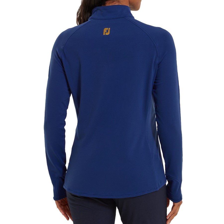 åpen Blå-tartan Footjoy Norge åpen Hybridjakke Med Full Glidelås Dame