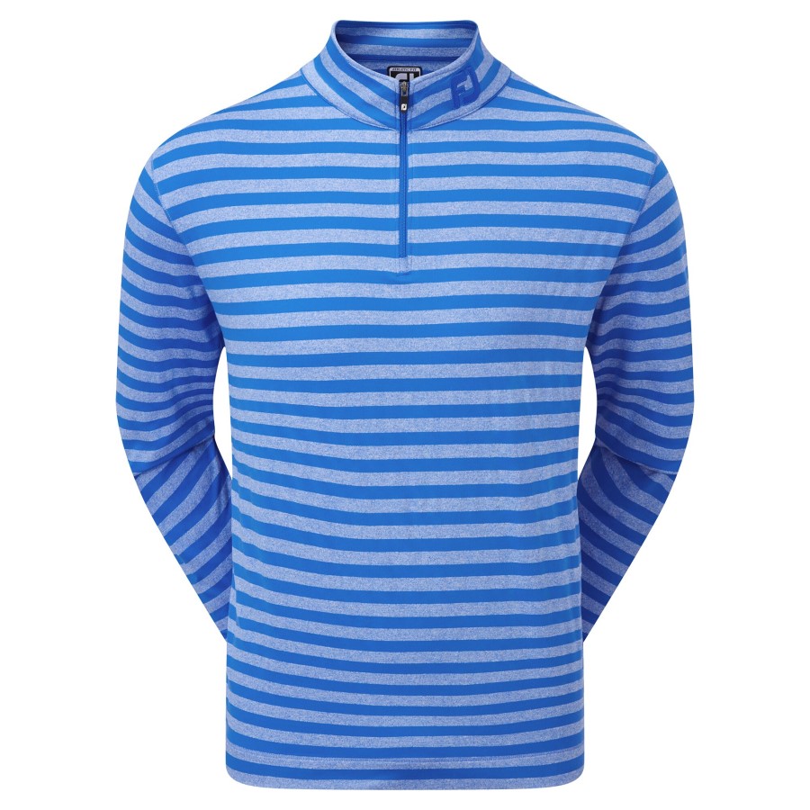 Footjoy Norge Fersken Jersey Tonal Stripe Chill-out Royal