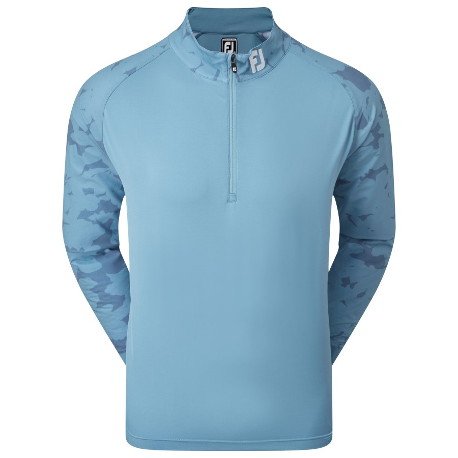Camo Floral Halv Glidelås Mellomlag Footjoy Norge Storm Blue