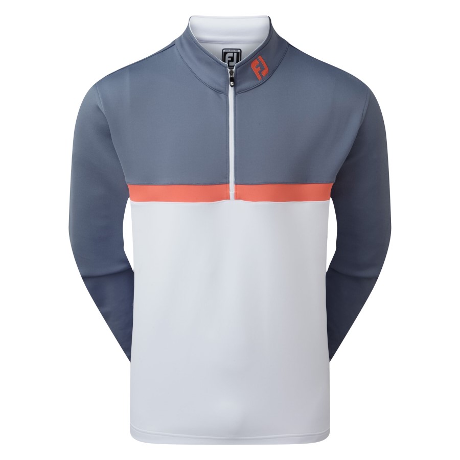 Footjoy Norge Fargeblokkert Chill-out Genser Skifer-hvit-korall