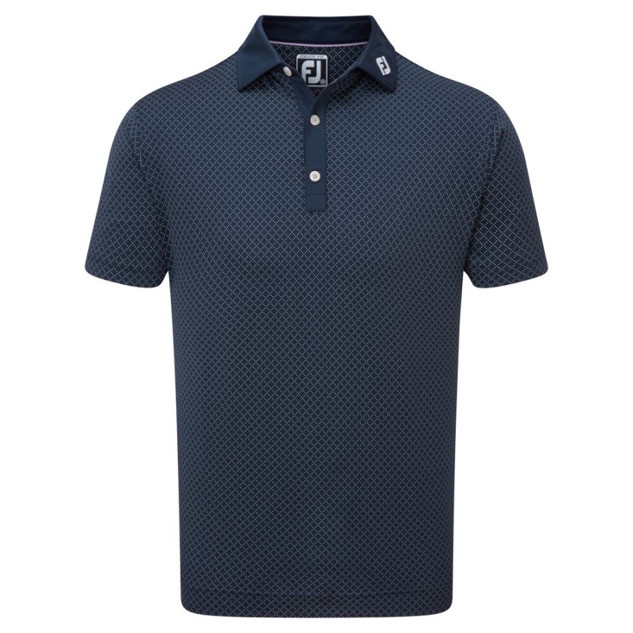 Diamant Prikketrykk Lisle Marine-hvit Footjoy Norge