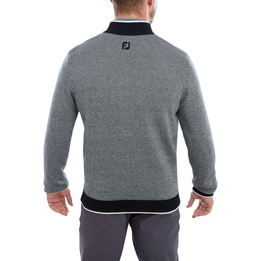 Marineblå Genser Footjoy Norge Med Hel Glidelås