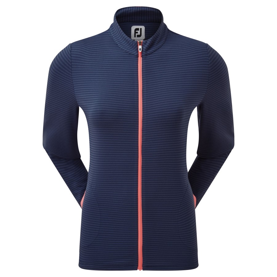 Full Glidelås Lett Tonal Stripe Mellomlag Footjoy Norge Marineblå-lys Korall