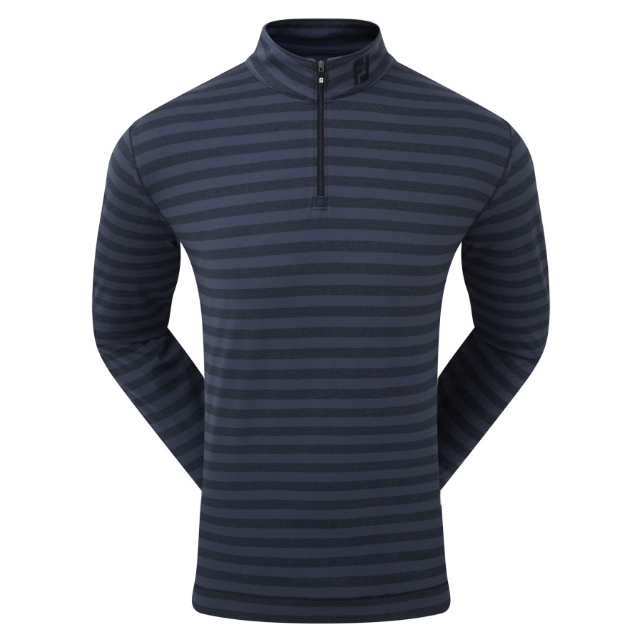 Marineblå Footjoy Norge Fersken Jersey Tonal Stripe Chill-out
