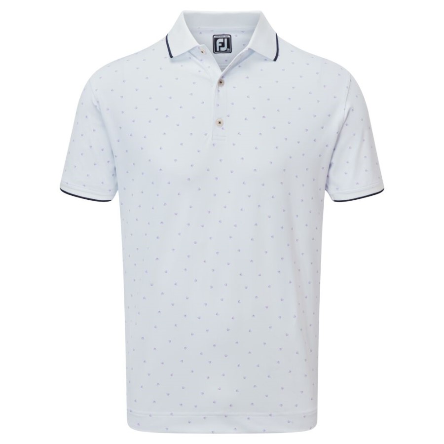 Footjoy Norge Hvit-lavendel Push Play Print Pique
