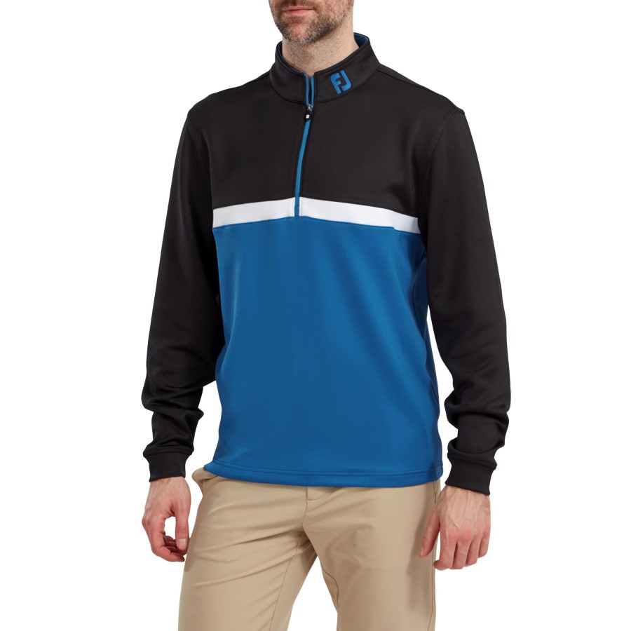 Footjoy Norge Color Blocked Chill-out Genser Svart-kongelig-hvit