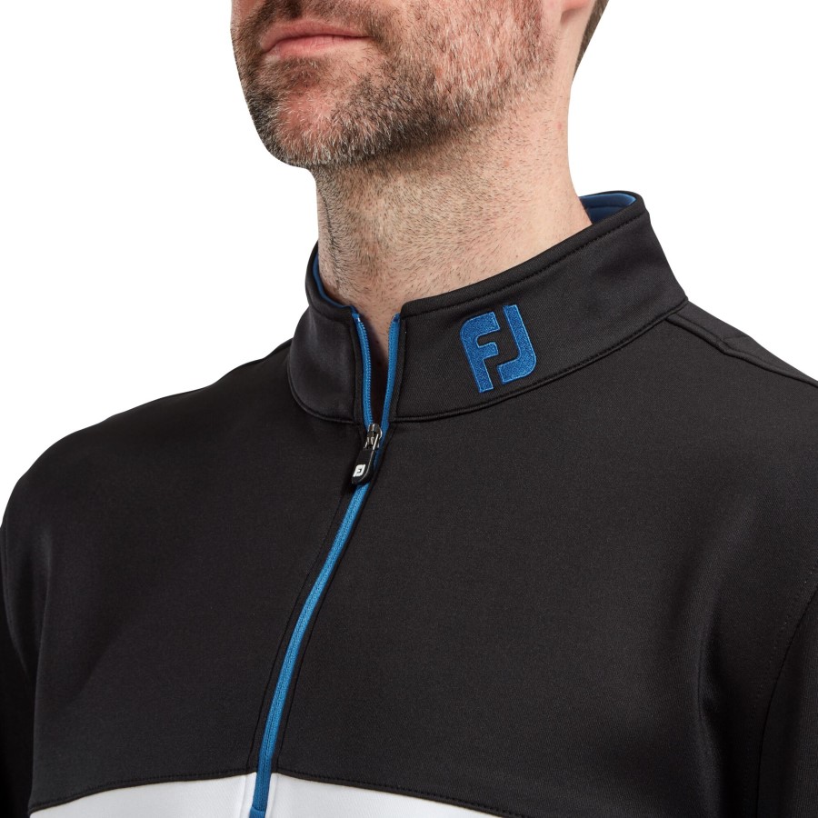 Footjoy Norge Color Blocked Chill-out Genser Svart-kongelig-hvit