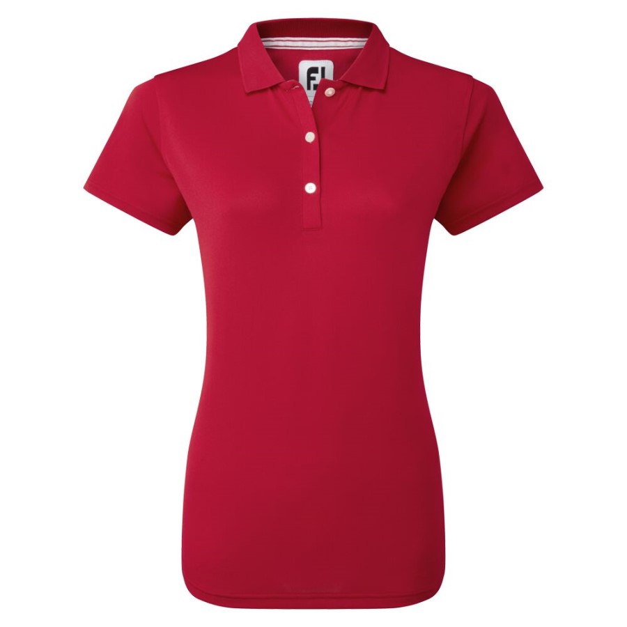 Rød Stretch Pique Solid Footjoy Norge