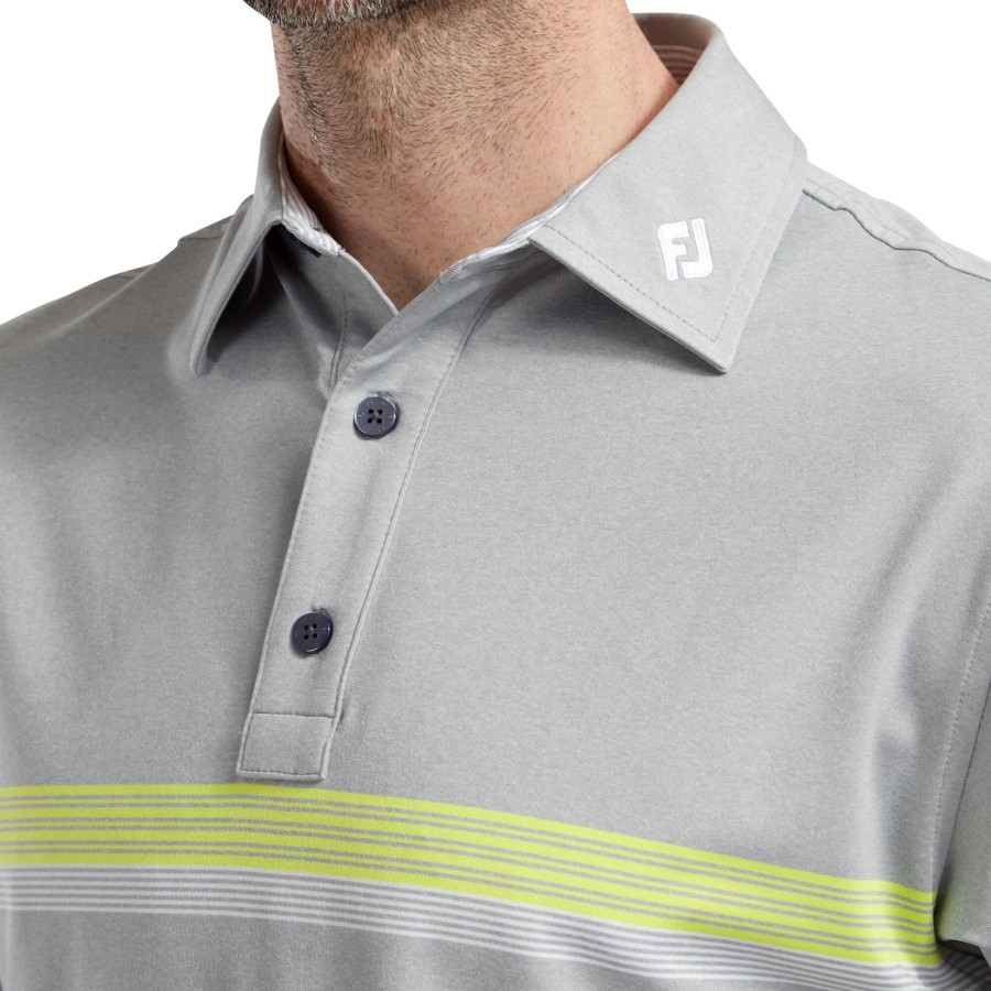 Lisle Konstruert Brystbånd Footjoy Norge Lyng Grå-lime-hvit