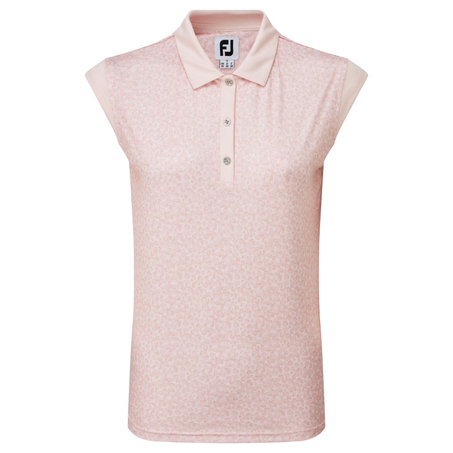 Blush Rosa Dame Cap Sleeve Print Interlock Footjoy Norge