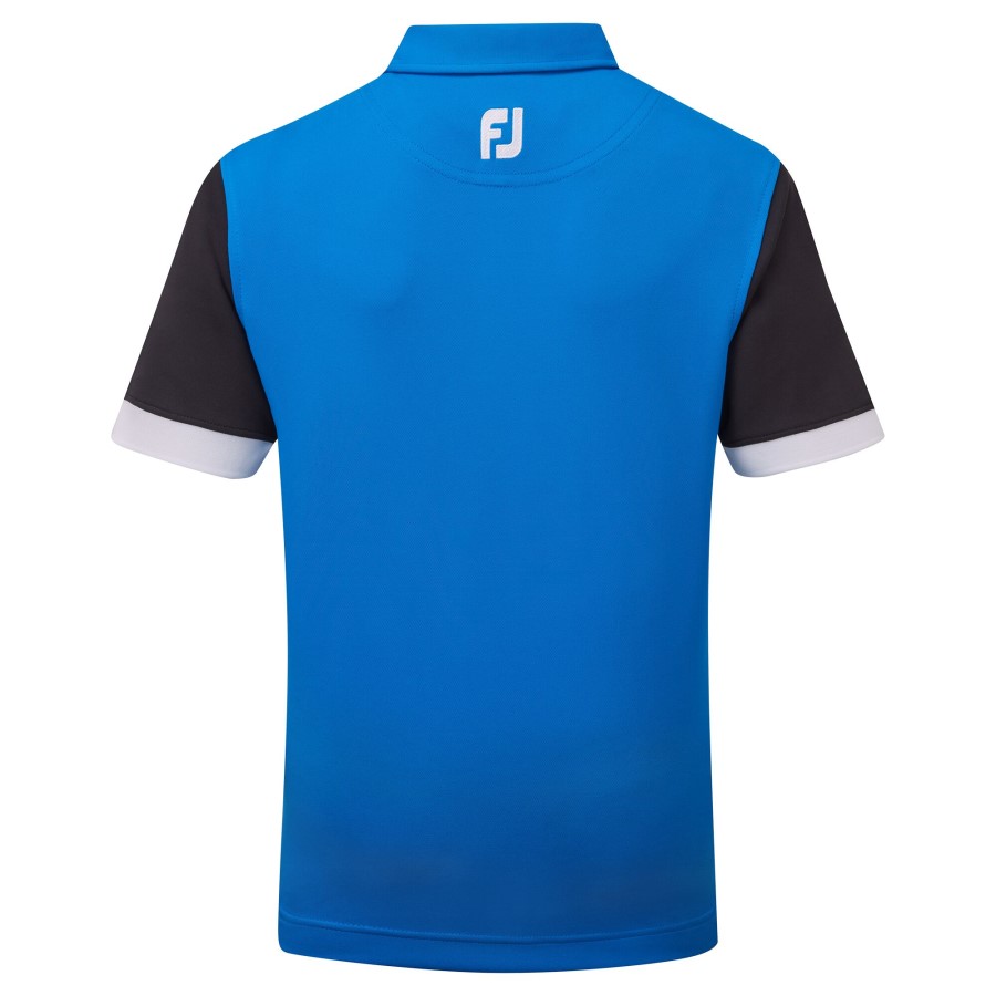 Footjoy Norge Rød-hvit Junior Fargeblokk Piké