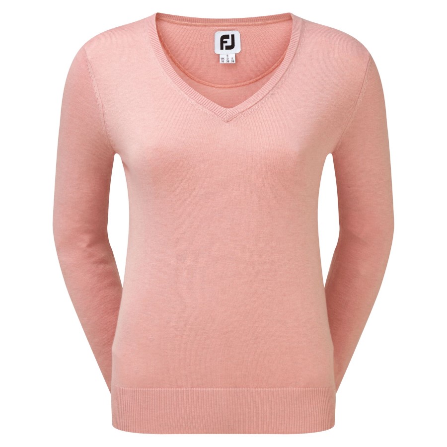 Ullblanding V-hals Genser Dame Rosa Footjoy Norge