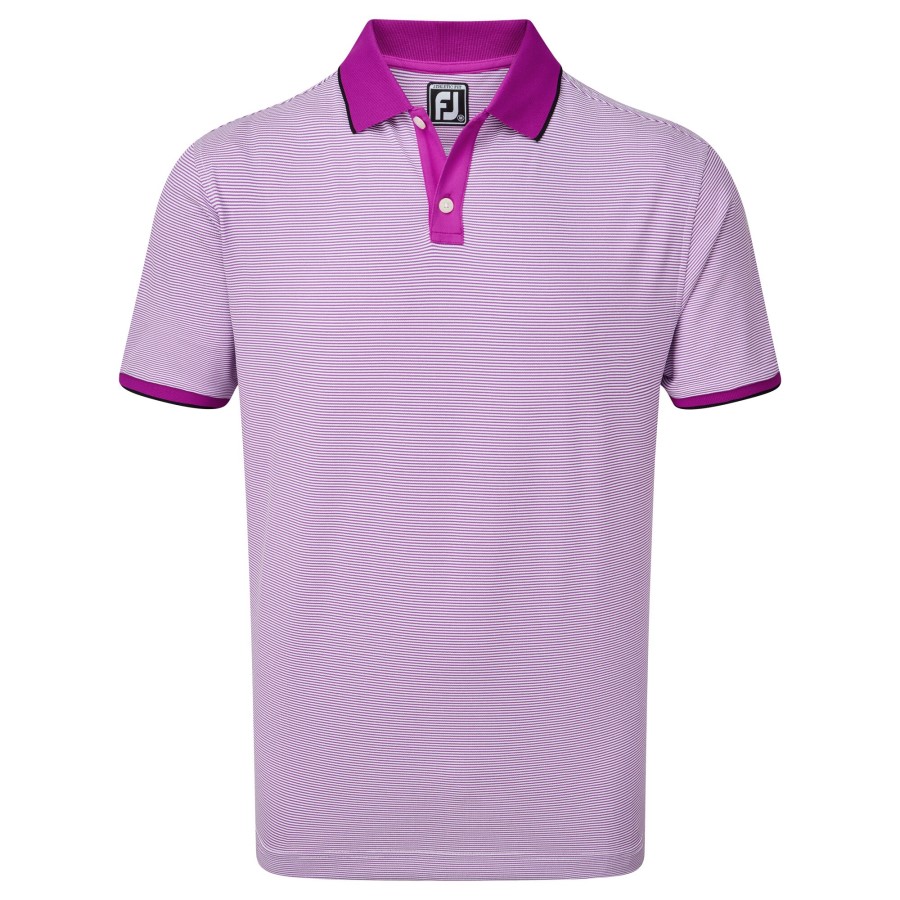 Pique Ministripe Mulberry-white Footjoy Norge