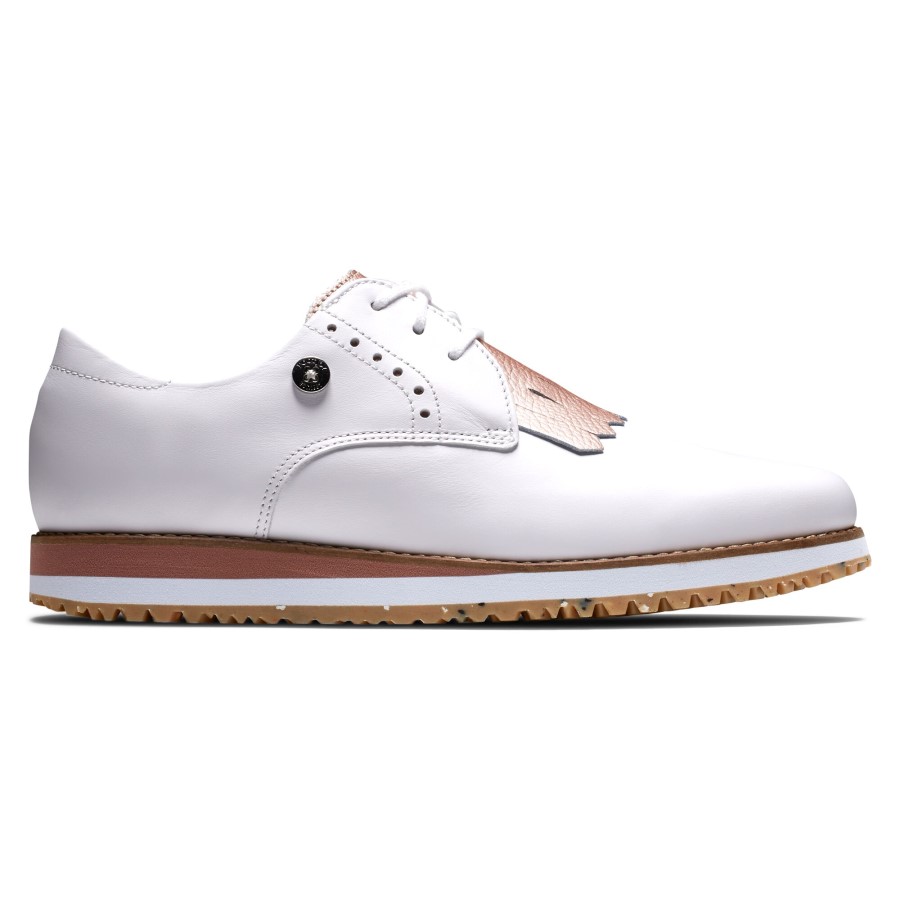 Footjoy Norge Sport Retro Kvinner Hvit-rosa Gull