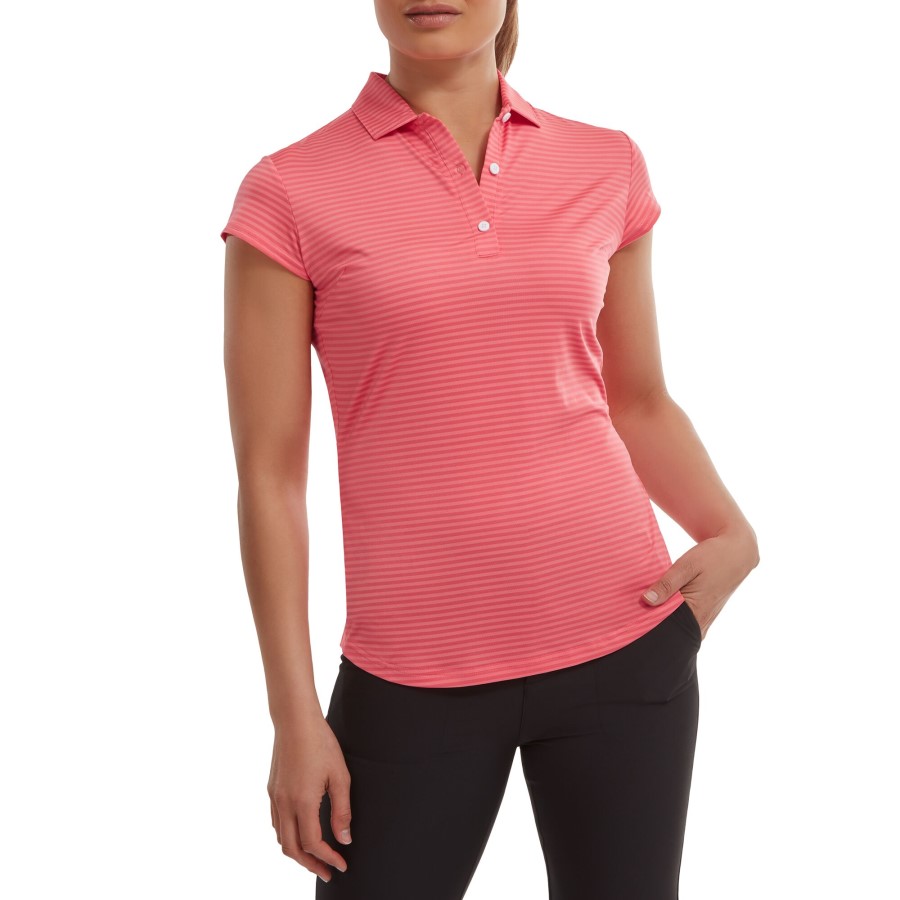 Footjoy Norge Tonal Stripe Lisle Bright Coral